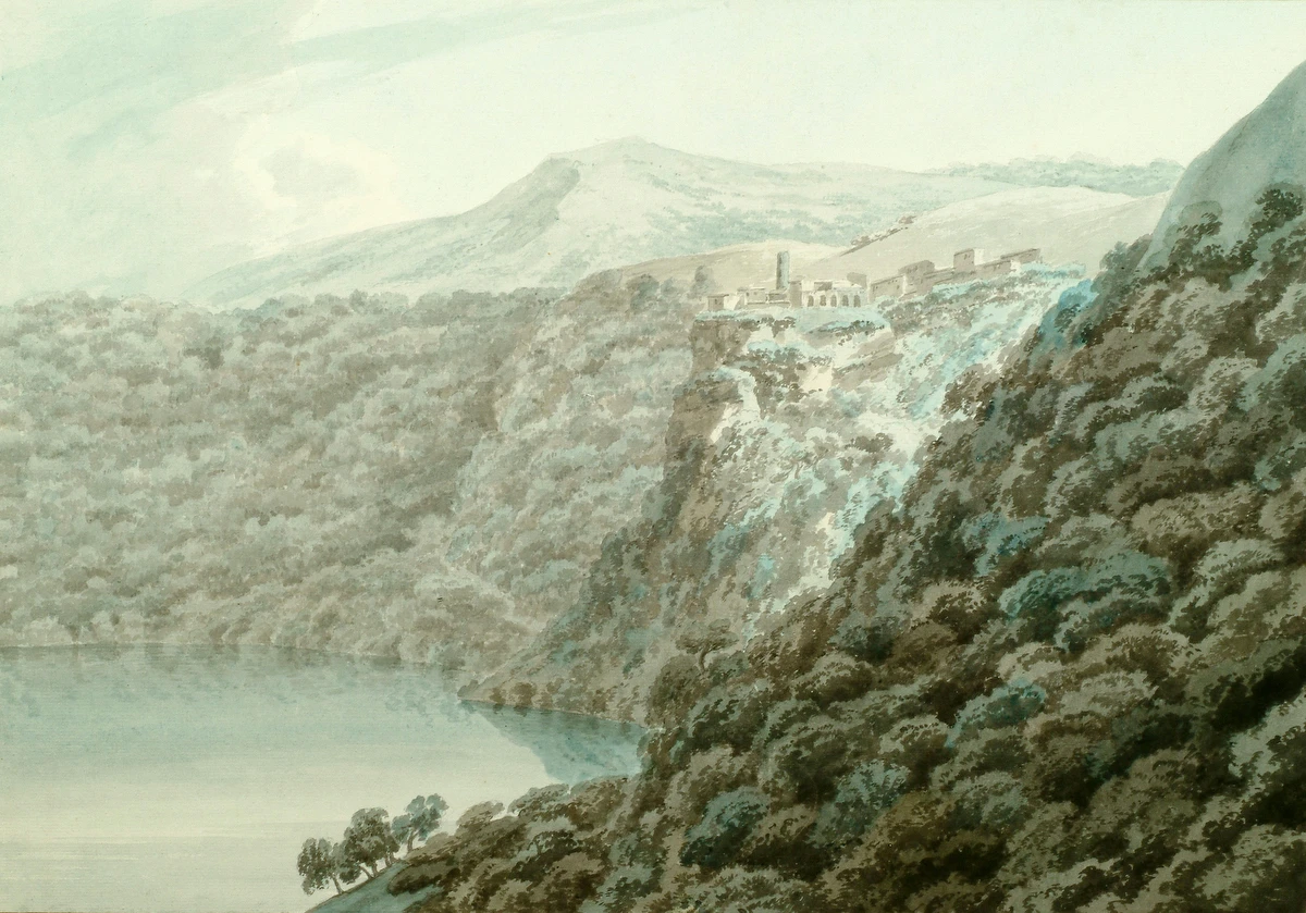 Lake and Town of Nemi – John Robert Cozens