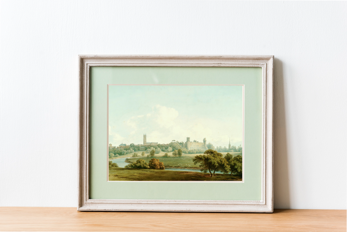 The Town and Castle of Warwick – John Warwick Smith