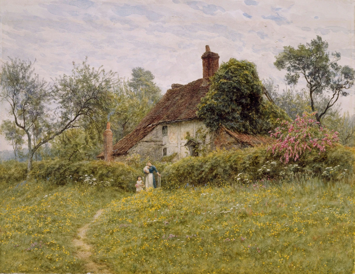 Old Cottages at Pinner – Helen Allingham