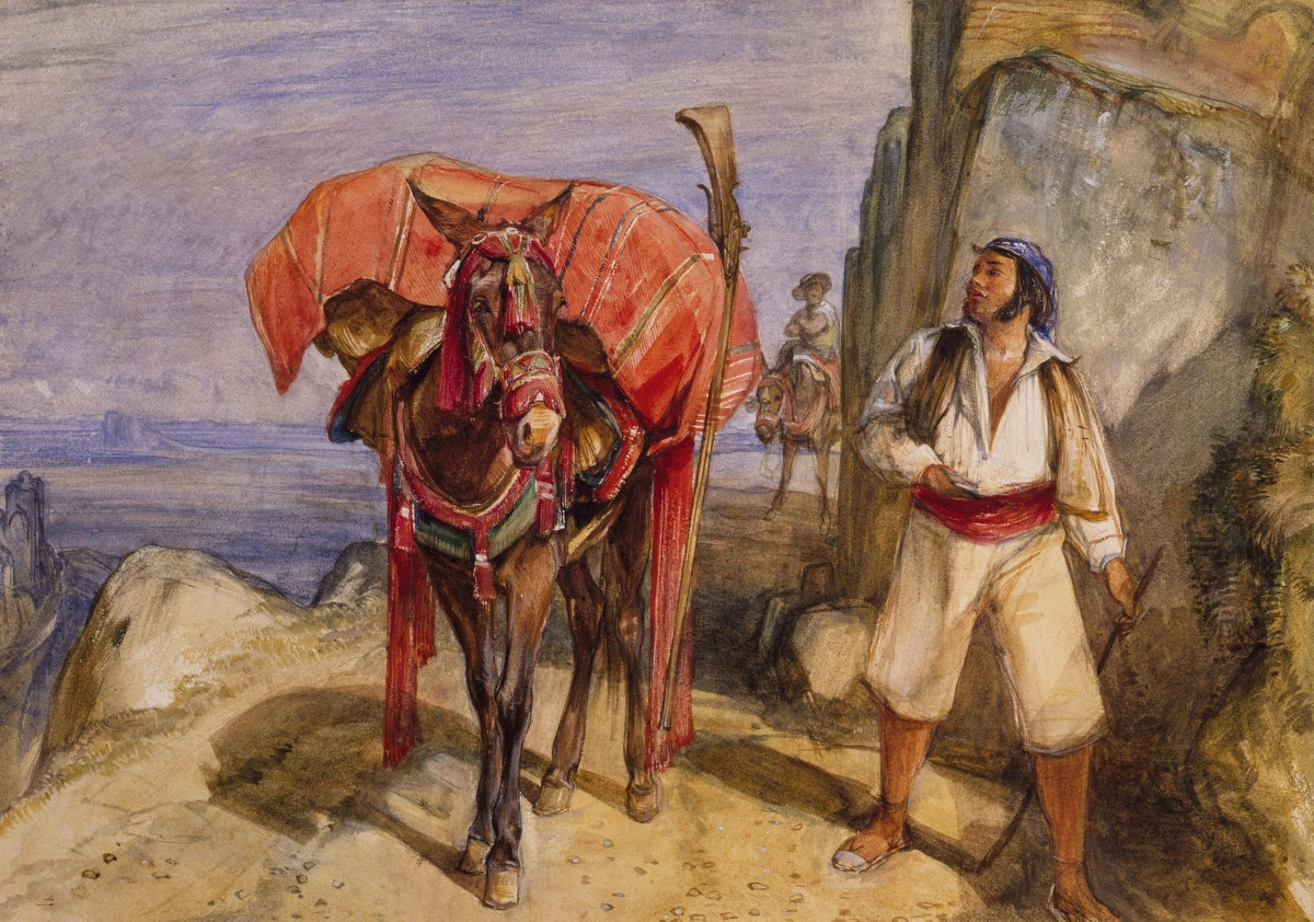Muleteer on a Coastal Path – John Frederick Lewis