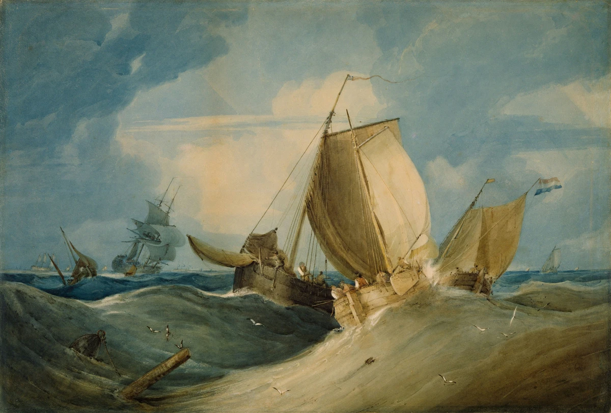 Fishing Boats in a Squall – J. M. W. Turner