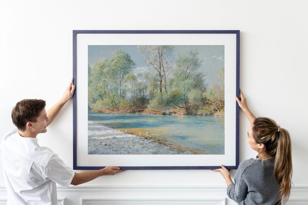 Traunstein River on the Road to Empfig, Bavaria – William Stanley Haseltine