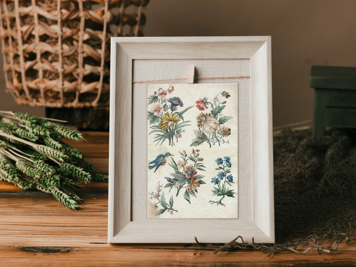 Floral Designs with a Blue Bird – Giacomo Cavenezia