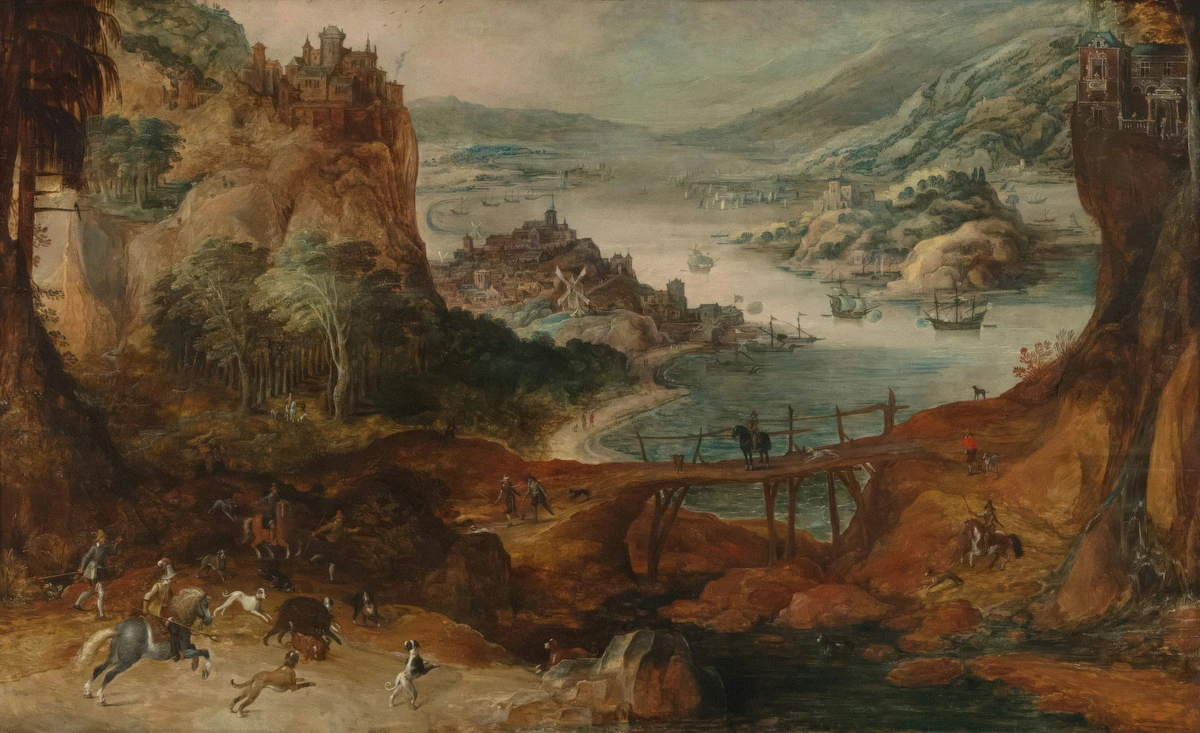 River Landscape with Boar Hunt – Joos de Momper (II)